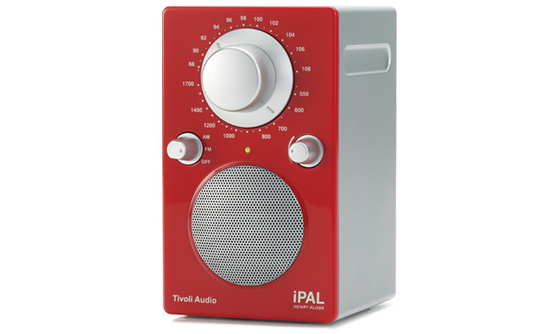 Tivoli Audio iPAL Tragbar Analog Rot, Silber Radio