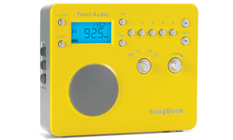 Tivoli Audio Songbook Портативный Цифровой Cеребряный, Желтый радиоприемник