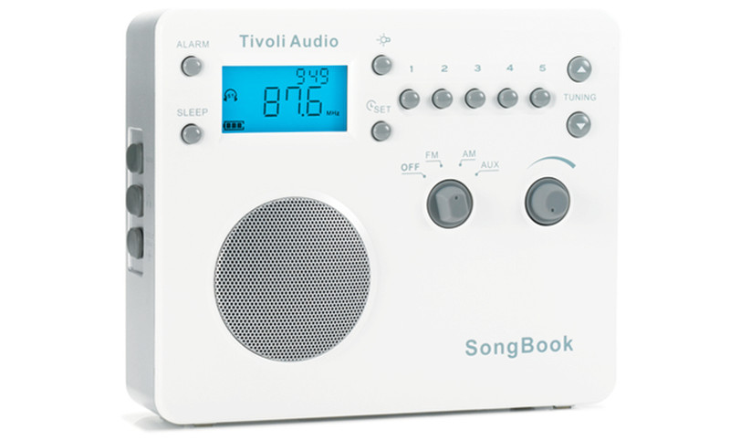 Tivoli Audio Songbook Tragbar Digital Silber, Weiß Radio