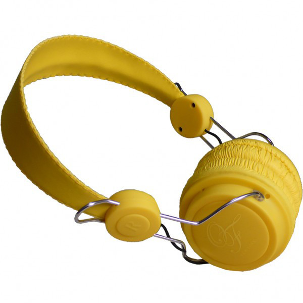 DJ Point Original Fake Cuffie Binaural Head-band Yellow headset