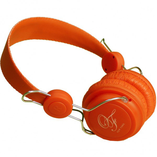 DJ Point Original Fake Cuffie Binaural Head-band Orange headset
