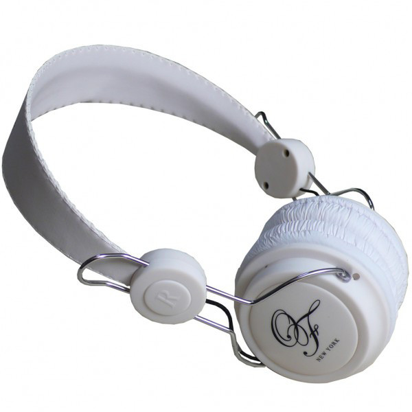 DJ Point Original Fake Cuffie Binaural Head-band White headset