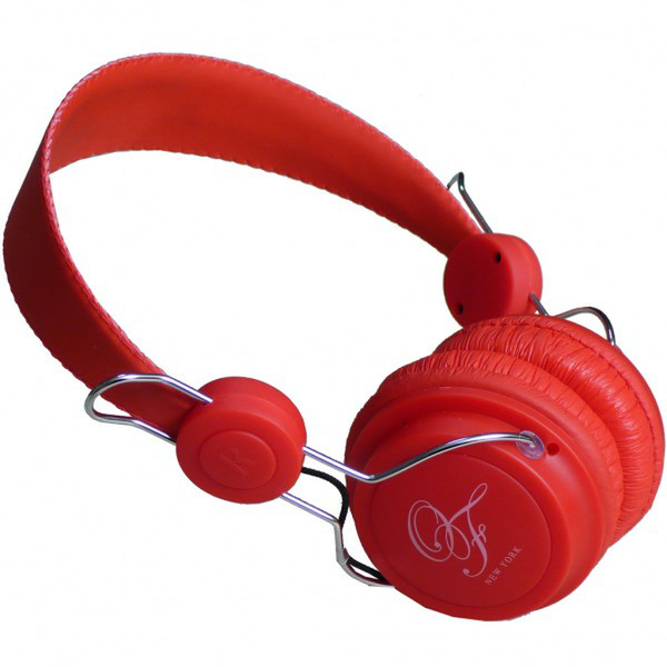 DJ Point Original Fake Cuffie Binaural Head-band Red headset