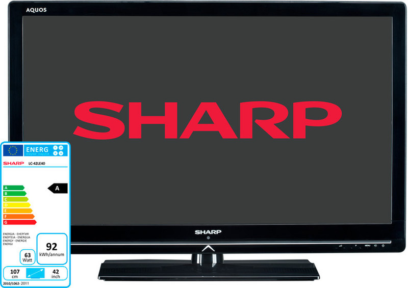 Sharp LC-42LE40E 42Zoll Full HD Schwarz LED-Fernseher