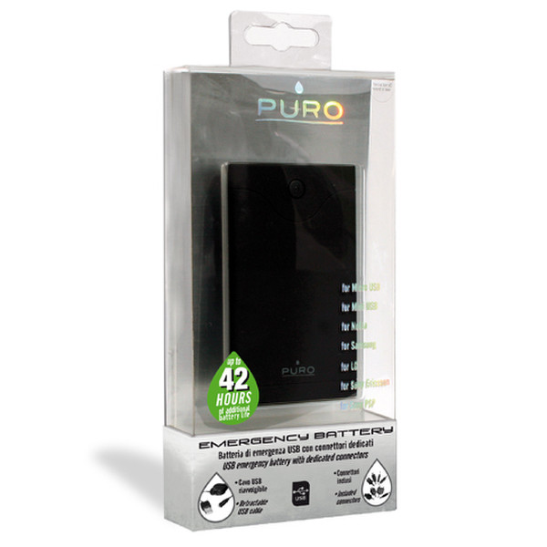 PURO BBUSBBLK 2400mAh 5V rechargeable battery