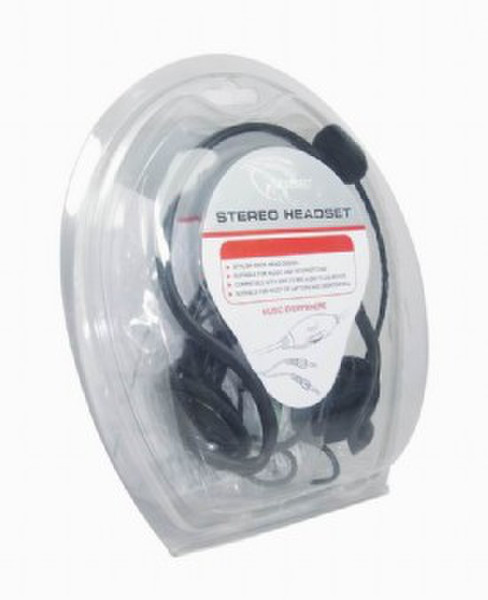 Gembird MHS-108 Binaural Nackenband Schwarz Headset