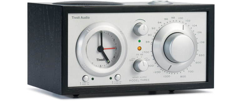 Tivoli Audio Model Three Часы Аналоговый Черный, Cеребряный радиоприемник