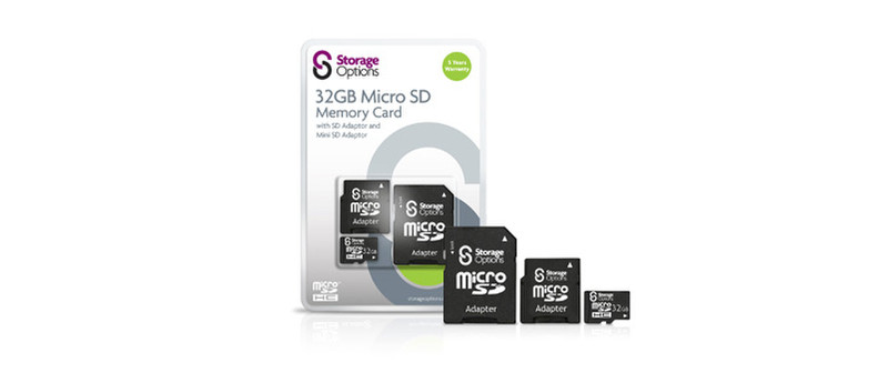 Storage Options 32GB MicroSDHC 32ГБ MicroSDHC Class 4 карта памяти