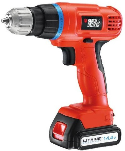 Black & Decker EPL14K Дрель с рукояткой пистолетного типа Литий-ионная (Li-Ion) 1.1А·ч Черный, Красный аккумуляторная комби-дрель