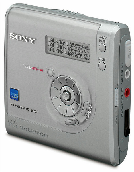 Sony Walkman MZ-NH700 Portable minidisc player Cеребряный минидиск плеер