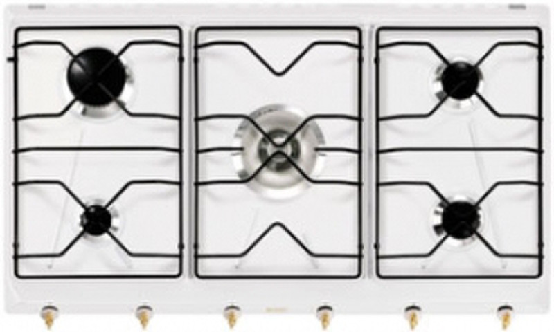 Smeg SRV896B built-in Gas White hob