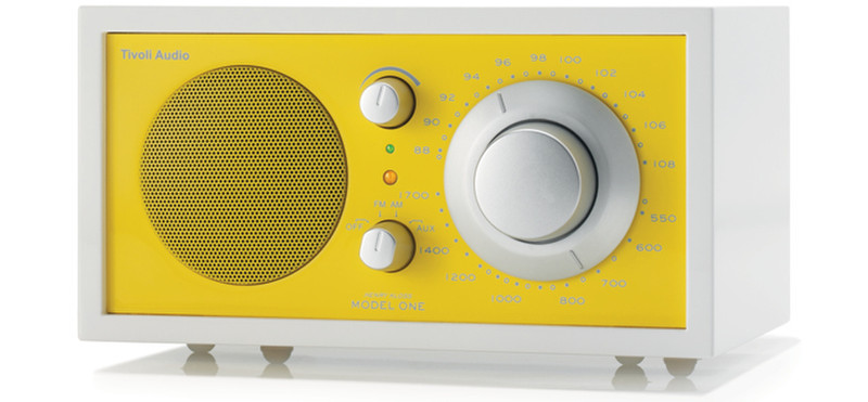 Tivoli Audio Model One Портативный Аналоговый Белый, Желтый радиоприемник