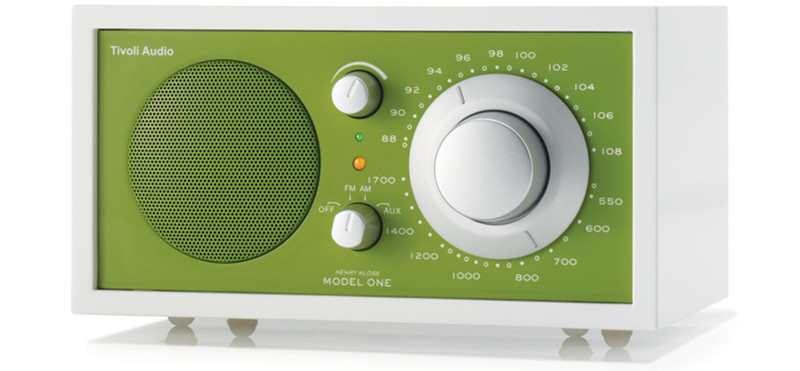 Tivoli Audio Model One Портативный Аналоговый Зеленый, Белый радиоприемник
