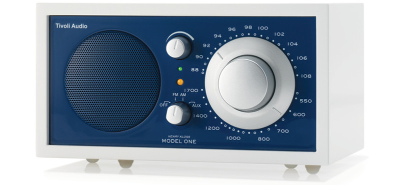 Tivoli Audio Model One Портативный Аналоговый Синий, Белый радиоприемник