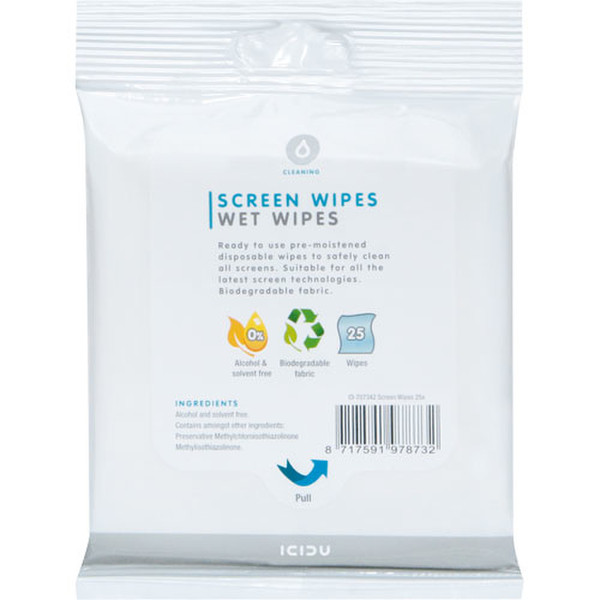 ICIDU Screen Cleaning Wipes 25 wet wipes Экраны/пластмассы Equipment cleansing wet cloths