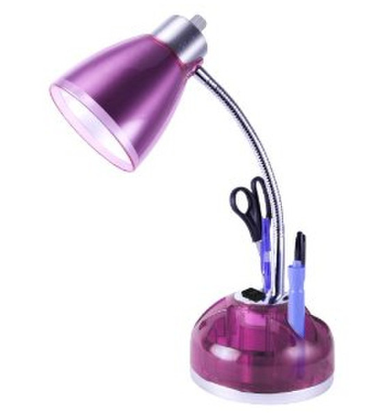 Checkolite Juicy Organizer Desk Lamp with Charging Outlet Pink