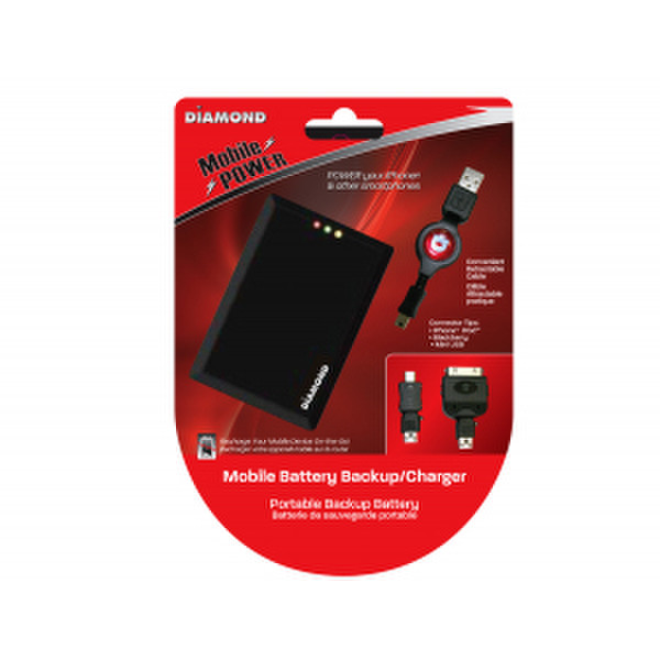 Diamond Multimedia Mobile Power Source Lithium Polymer (LiPo) 1500mAh Black