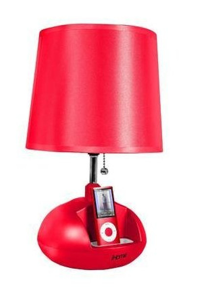 Checkolite iHome iPod Speaker Desk Lamp Red