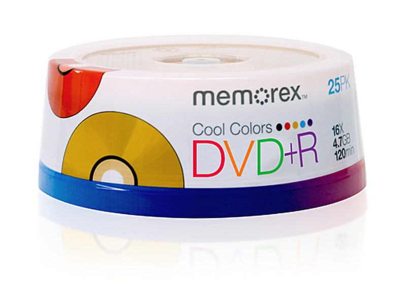 Memorex DVD-R Cool Colors 25 Pack 4.7GB DVD-R 25pc(s)