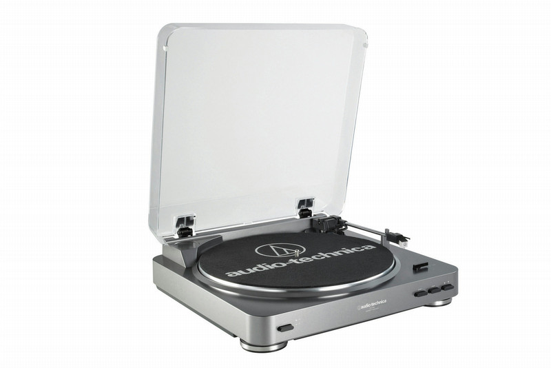 Audio-Technica AT-LP60 Belt-drive audio turntable Aluminium,Transparent Plattenspieler