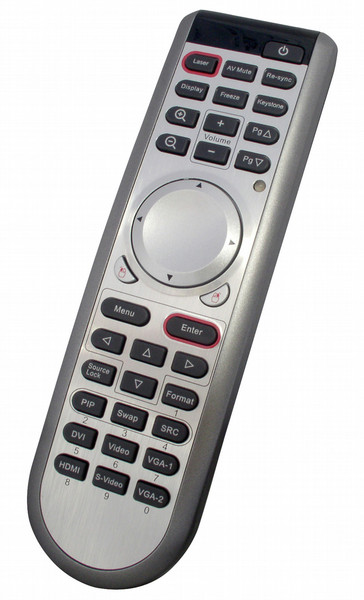 Optoma BR-5024L IR Wireless push buttons Silver remote control