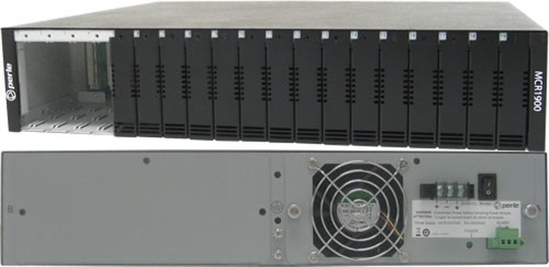Perle MCR1900-DC Rack-Kapazität Netzwerkchassis