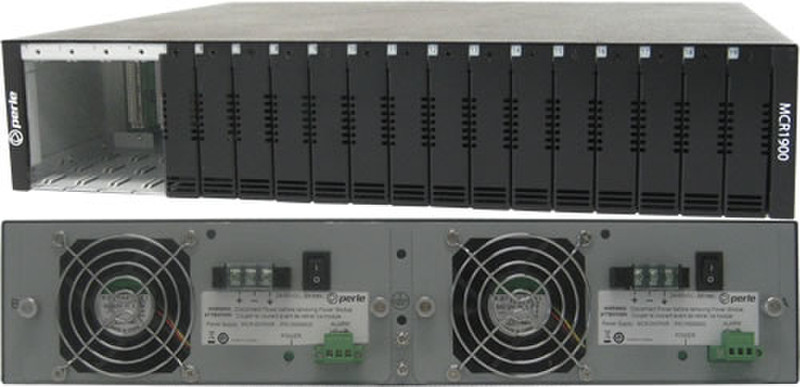 Perle MCR1900-DDC Rack-Kapazität Netzwerkchassis
