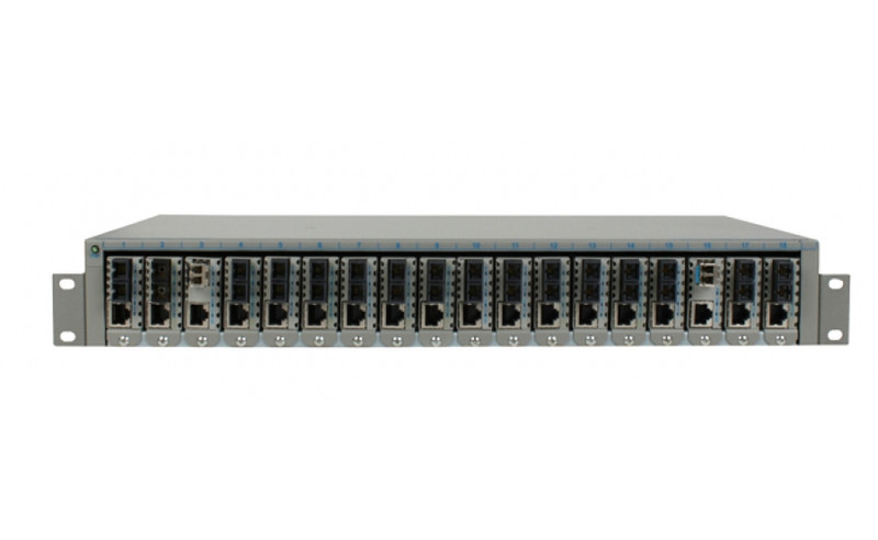 Omnitron miConverter 1.5U Grey network equipment chassis