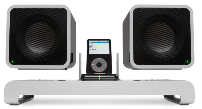 Griffin Evolve Wireless Sound System for iPod 12Вт Cеребряный мультимедийная акустика