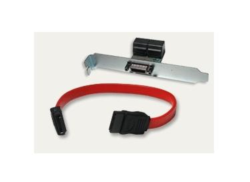 Wiebetech Cable-55x5: 0.05m SATA Black,Red SATA cable