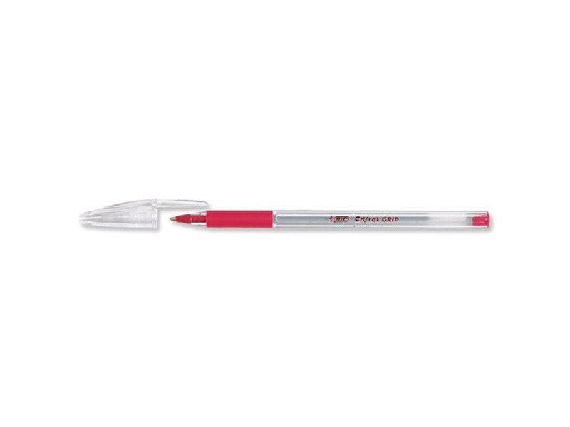 BIC Cristal Grip Stick ballpoint pen Medium Rot 20Stück(e)