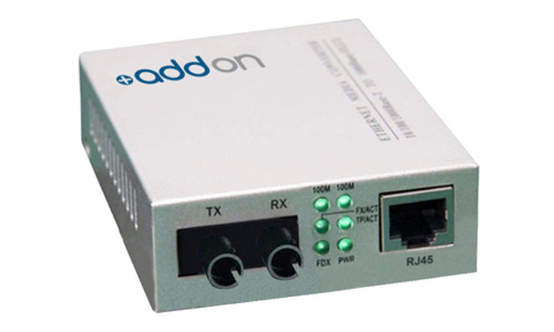 Add-On Computer Peripherals (ACP) Media Converter, 100Base-TX(RJ45) to 100Base-LX(ST)