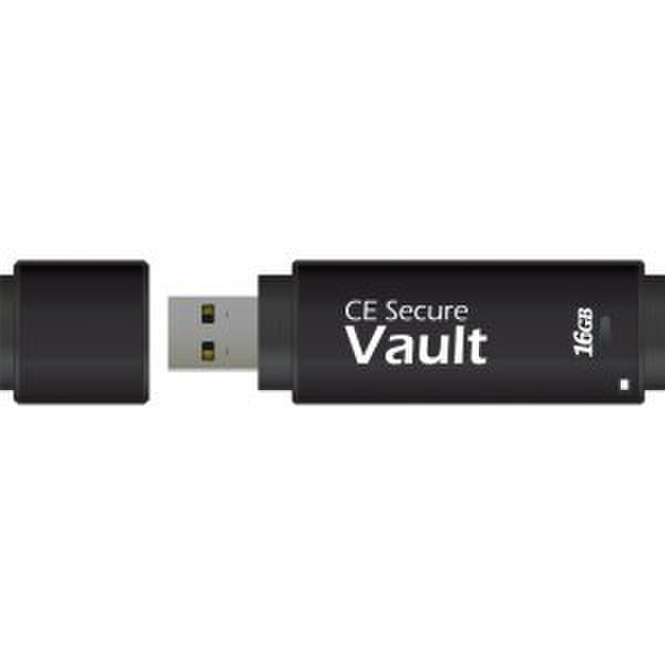 CMS Products CE-Secure Vault 16GB 16GB USB 2.0 Typ A Schwarz USB-Stick