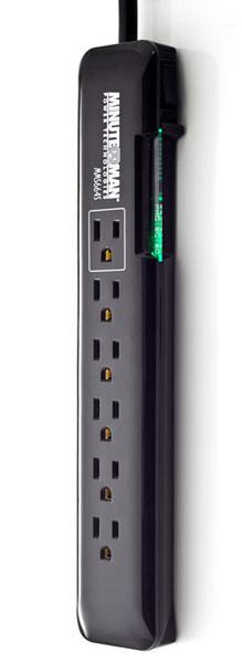 Minute Man MMS664S 6AC outlet(s) 120V 1.2m Black surge protector