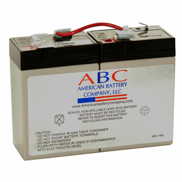 American Battery RBC1 Sealed Lead Acid (VRLA) 4Ah 6V UPS battery