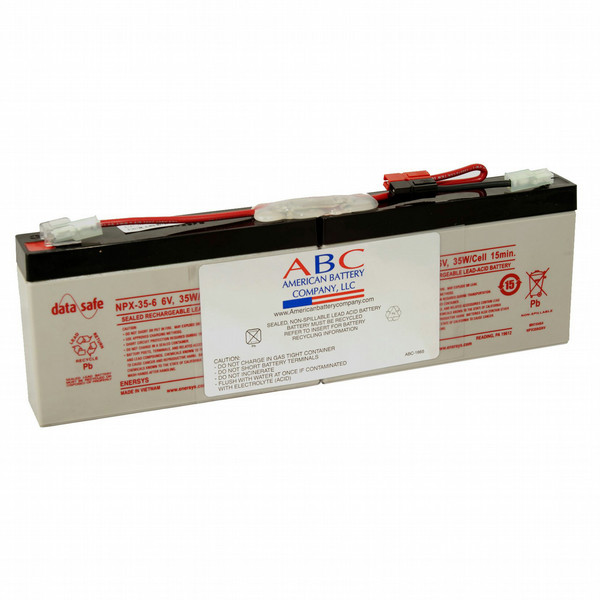 American Battery RBC18 Sealed Lead Acid (VRLA) 10Ah 6V UPS battery