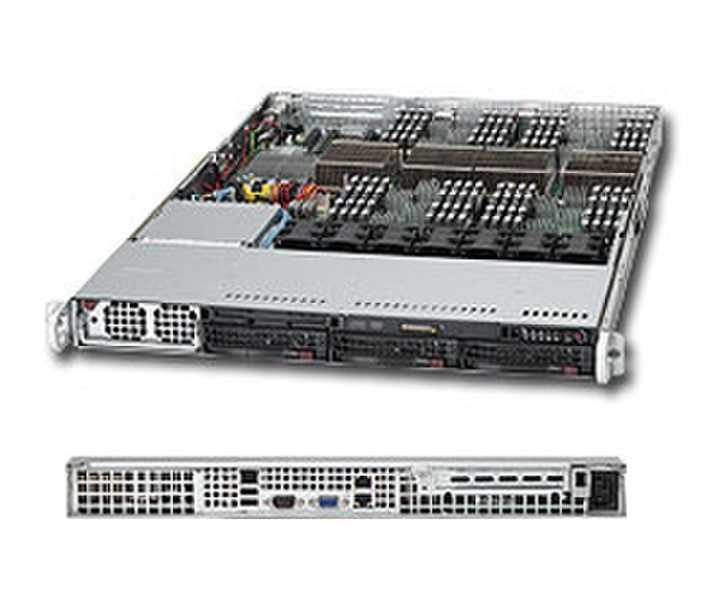 Supermicro Superserver 8016B-TLF Intel 7500 1U Черный