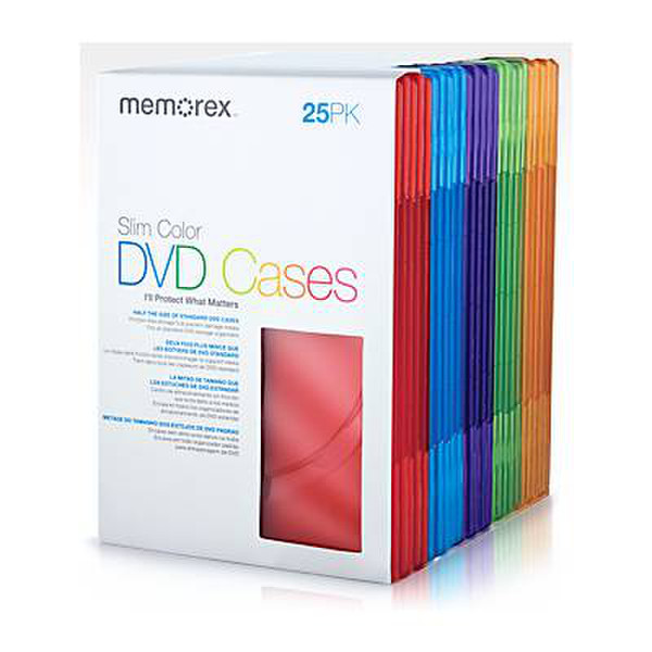 Memorex Slim Cool Color, 25 Pack