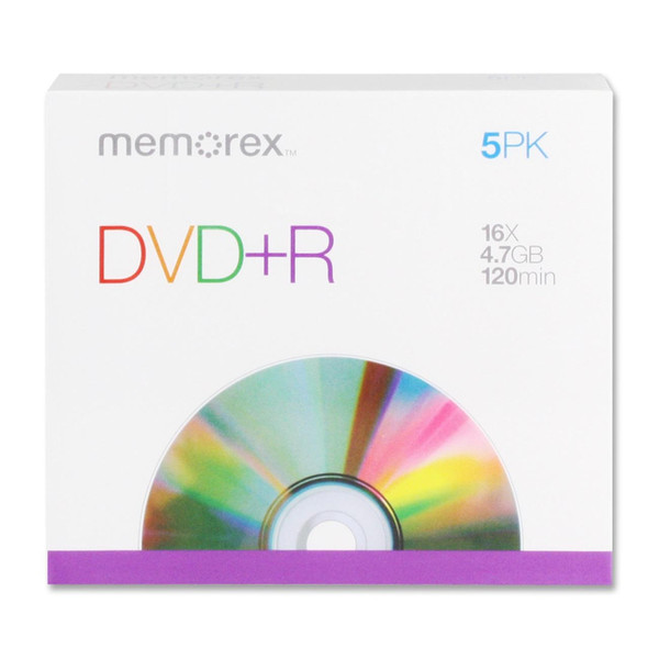 Memorex 16x DVD+R 5 Pack 4.7GB DVD+R 5pc(s)