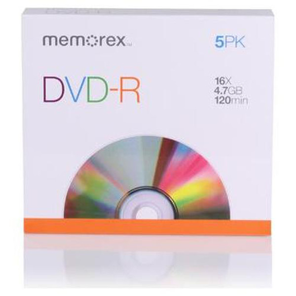 Memorex 16x DVD-R 5 Pack 4.7GB DVD-R 5pc(s)