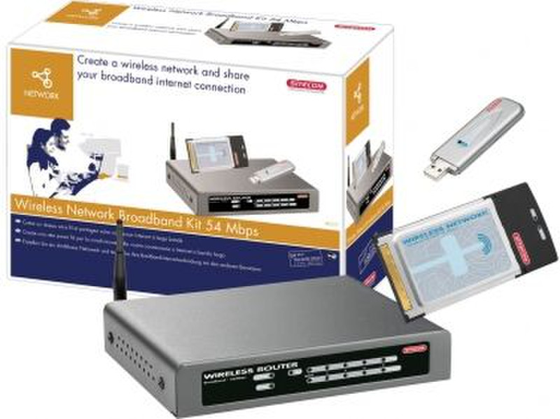 Sitecom WL-517 - Wireless Broadband Kit 54Мбит/с сетевая карта