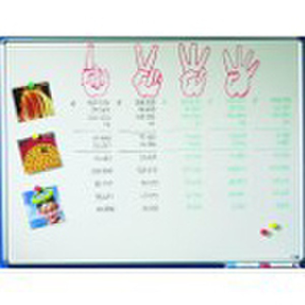 Smit Visual Whiteboard enamel Design profile 100 x 200 cm