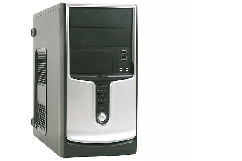 In Win V564T2.AQ350BL Mini-Tower 350W Schwarz, Silber Computer-Gehäuse