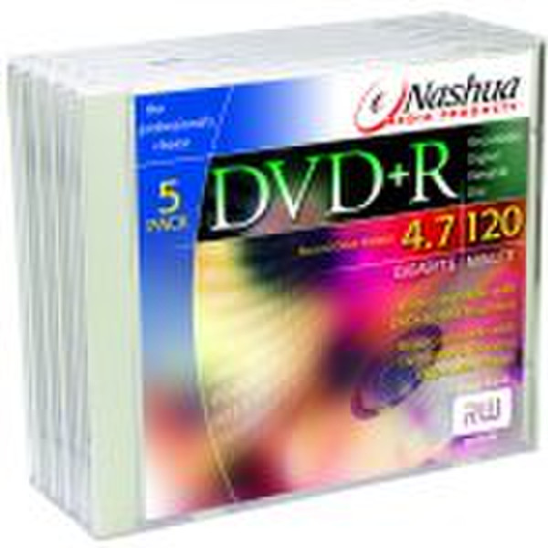 Nashua DVD+R 4,7Gb 8x jewelcase 4.7ГБ 5шт