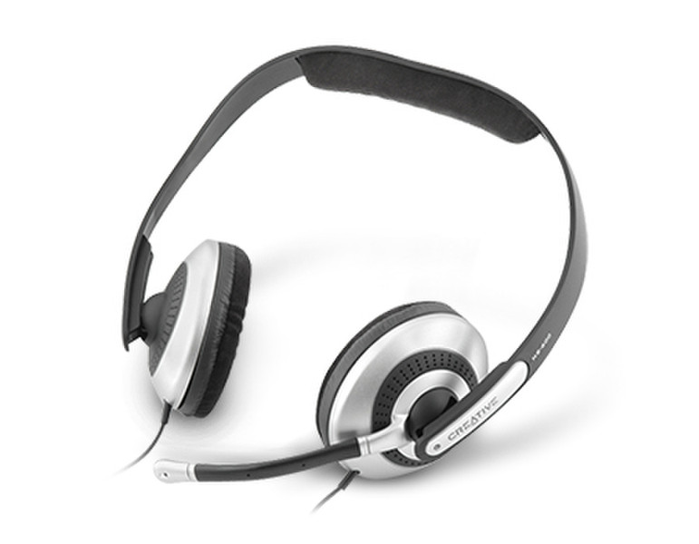 Creative Labs HS-600 Head-band Black,Silver headset