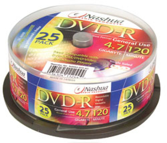 Nashua DVD-R 4,7Gb 8x spindel (25)