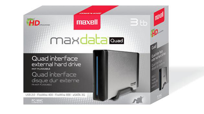 Maxell Maxdata Quad 3TB 3000GB Black