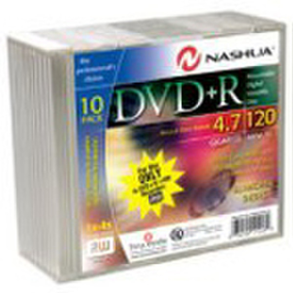 Nashua DVD+R 4,7Gb 4x slimcase 4.7GB 10Stück(e)