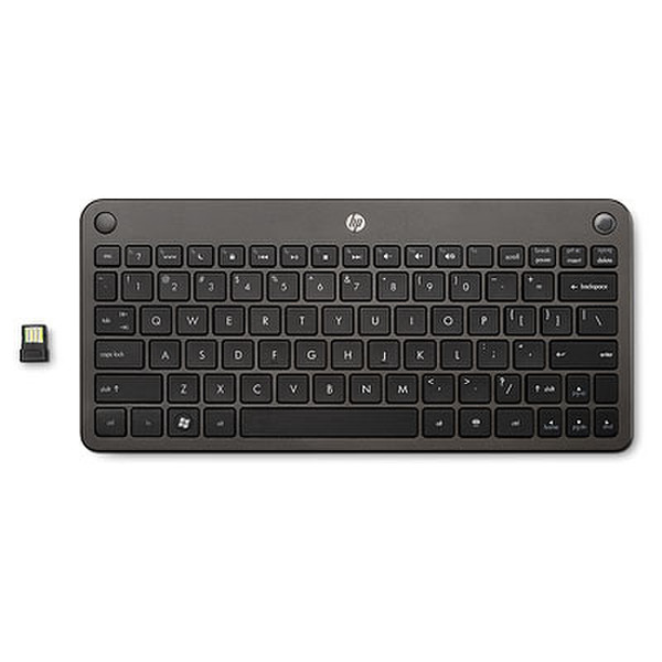 HP A3X55AA Беспроводной RF QWERTY Английский Черный клавиатура для мобильного устройства