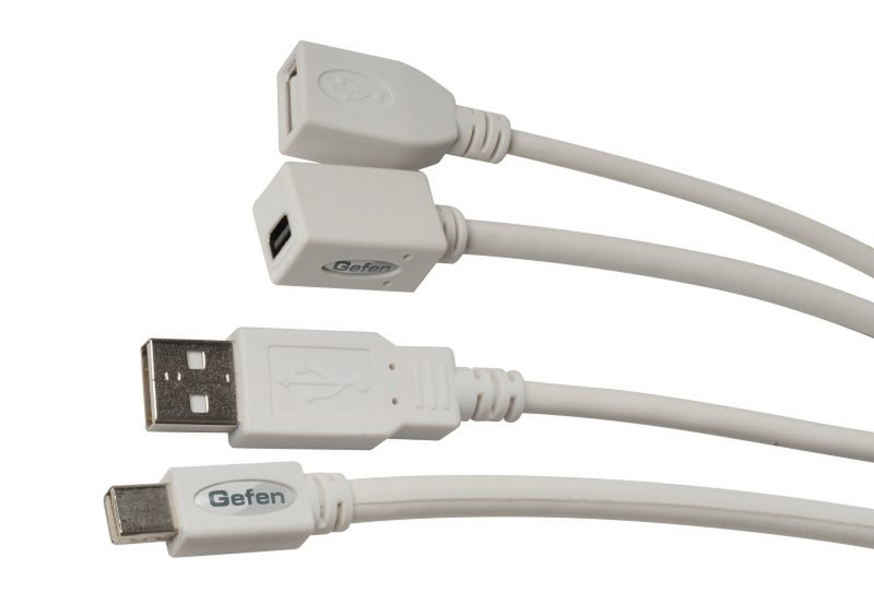 Gefen CAB-MDPUSB-15MF 5м mini DisplayPort USB Белый кабель USB